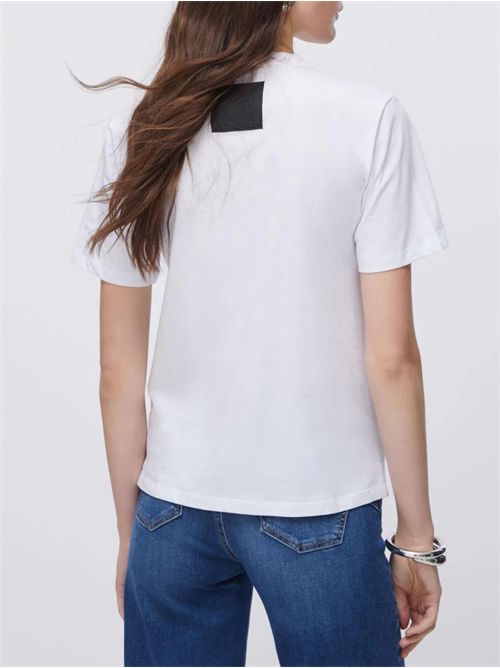 T-shirt con castoni gioiello LIU JO | CA6193J3868/11111